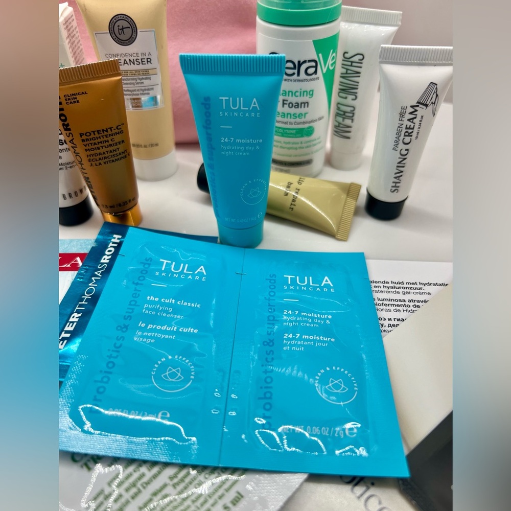 35 Piece skincare set Peter Thomas Roth / Clarins / Bobbie Brown w/ Pink bag - Picture 6 of 13